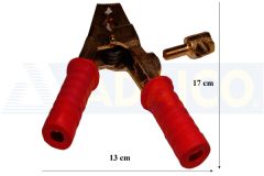 Battery clamp 160  x 100 mm. Red