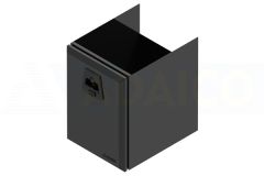 Coffre à Outil ADABOX Acier Galvanisé Noir (1,5 mm.) Ouvert