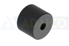 Rolling Bumper 80xØ100 Rubber with axle bushing